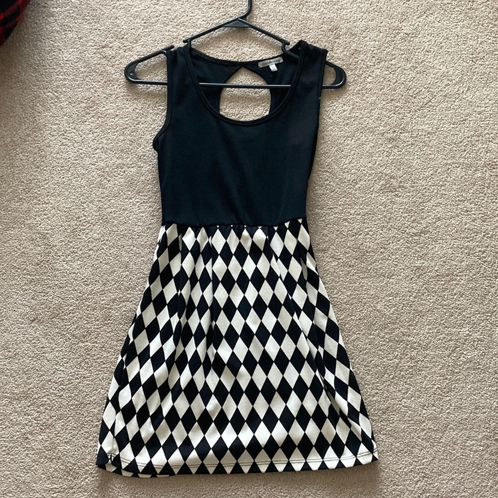 Charlotte Russe black and checkered small dress